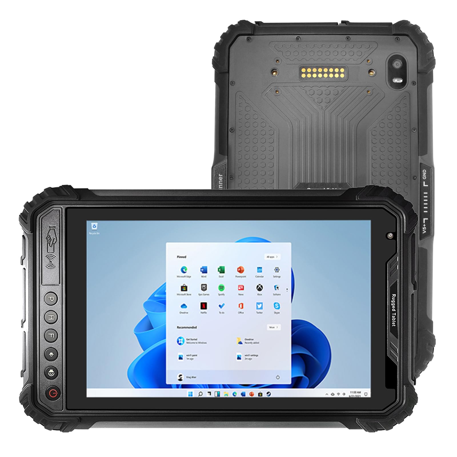 ST9-J wytrzymały tablet, 8-calowy tablet przemysłowy Windows 11 Pro Intel N5100, 8 GB+256 GB, wodoodporność IP65, 5000 mAh, 4G LTE/WiFi/BT 4.2/NFC/GPS (edycja standardowa)