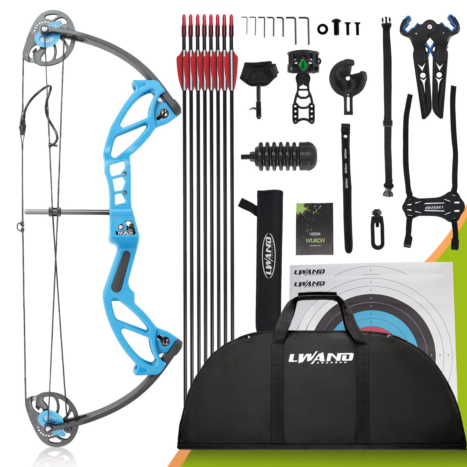 Compound Bow Archery Sets for Youth & Kids,Beginners, Right Hand Compound Bows, Draw Length 18