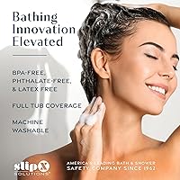 Vista 6 de SlipX Solutions Power Grip 39x16 Bathtub & Shower Mat Premium Non-Slip Bath Safety Clear Aqua