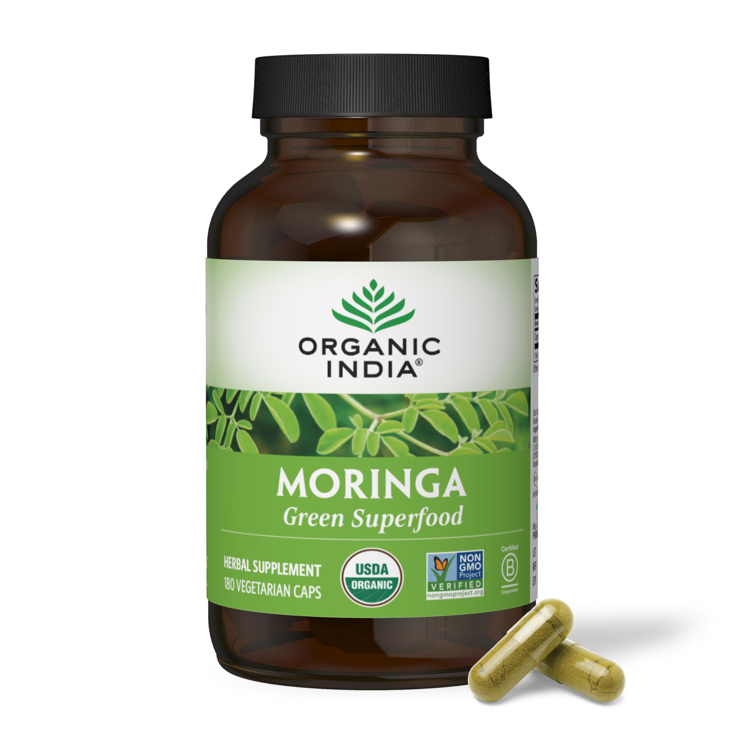 Organic India Moringa Capsules Organic, Pure Supergreen, Vegan, 90 Capsules — Amazon image 8