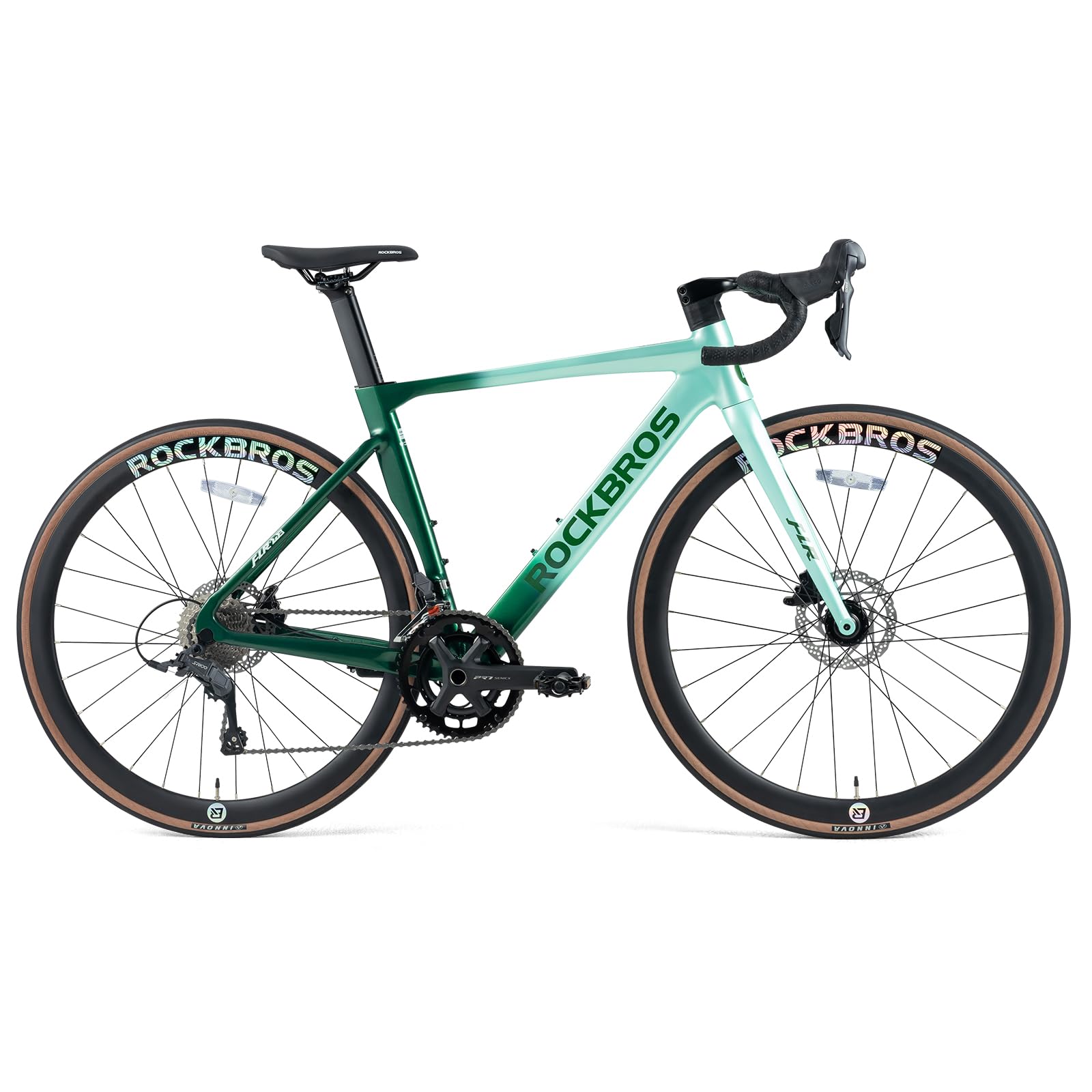 ROCKBROS FLR-W3 Bicicleta de Carretera 700C de Aluminio 2×10 Velocidades con Frenos de Disco Hidráulicos, Manillar Integrado, Bicicleta Ligera de 28" para Ciudad y Desplazamientos, Hombres y Mujeres