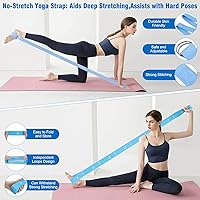 Vista 7 de Pilates Equipment Kit for Home Workout, Pilates Ring and Ball Set for Women, 14'' Magic Circle Essentials Accessories Kit, Wrist Weights, Resistance