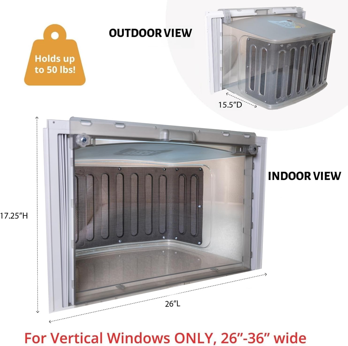 VistaGato 2-Pack Window Catio Bundle – Choose Any 2: Catio, Perch, or Litter Box | All-Weather, Easy Clean, Odor Control, Space-Saving, Designed for Cats, Made in USA