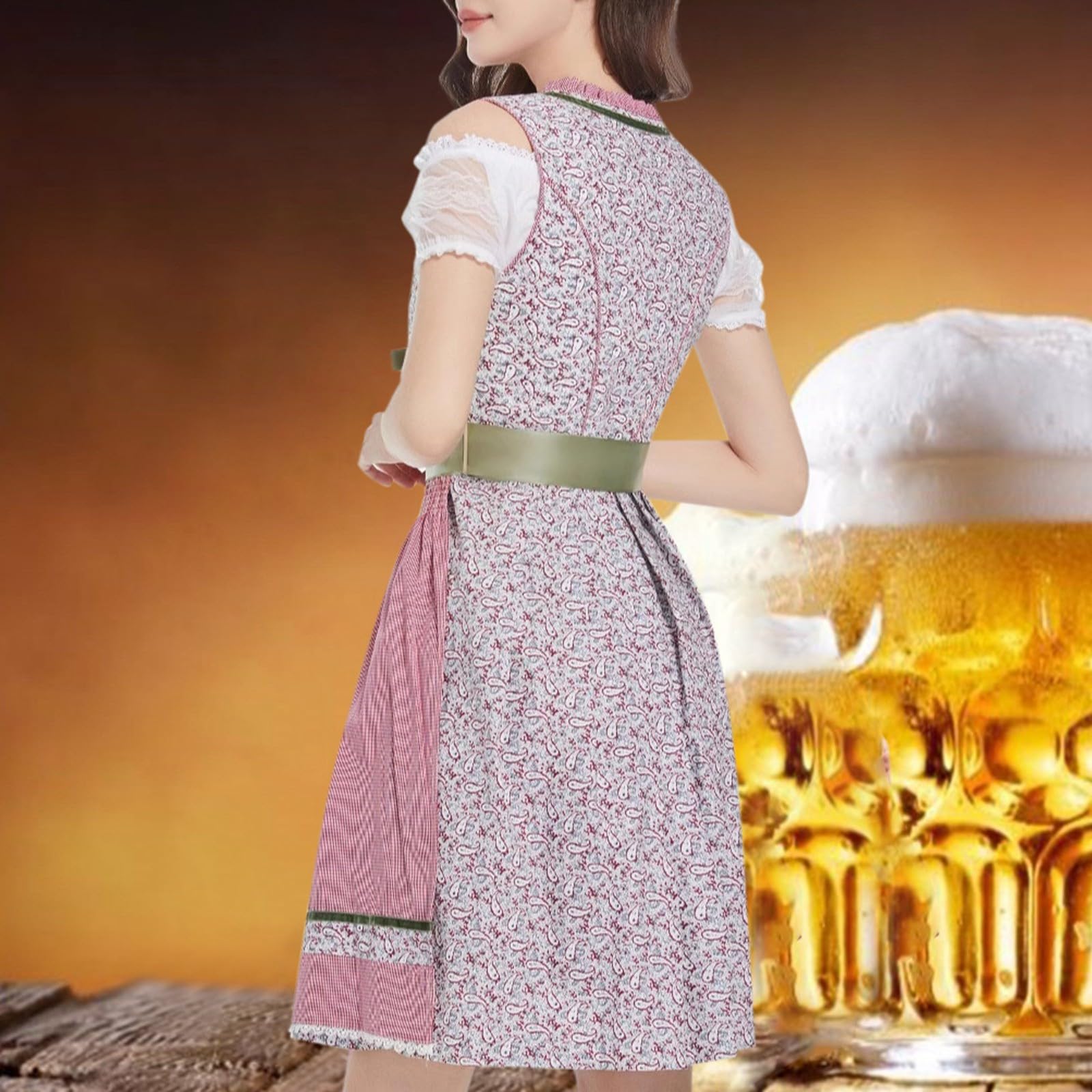 Dirndl Rock Damen Mittelalterlicher Larpgürtel Frauen: Bierfestbankett oder Outfit