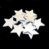 Vista 2 de Super Cool Creations Espejos de manualidades en forma de estrella, juego de 10 unidades, varios colores, acrílico inastillable, espejo plateado