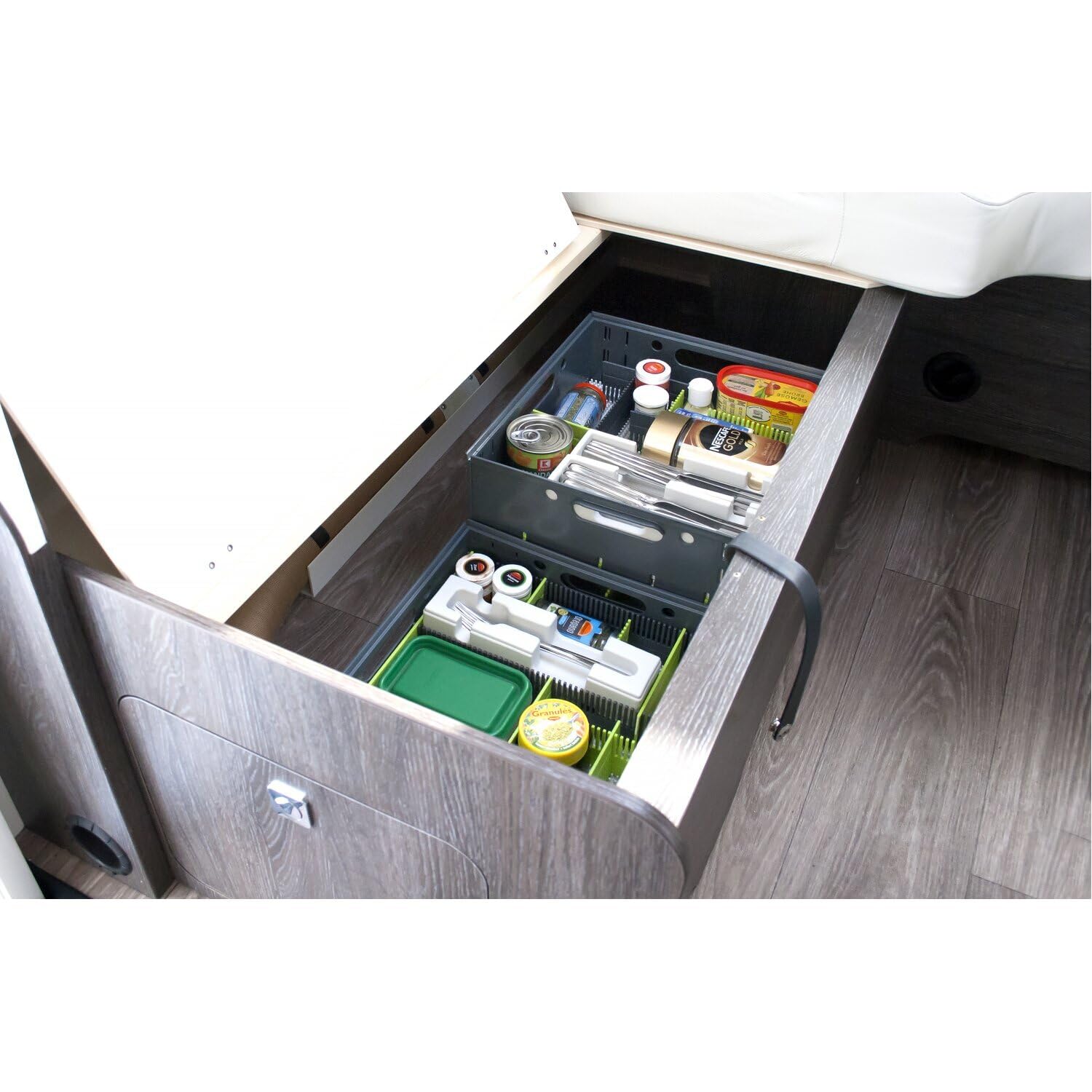 Staubox Stauleistensystem Inkl. 4 Stauleisten, Größe:Standard Frozen - weiß