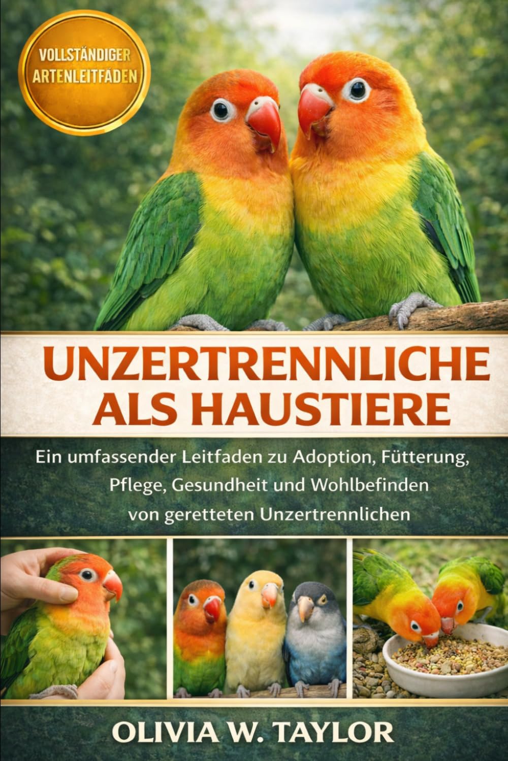UNZERTRENNLICHE ALS HAUSTIERE: Ein umfassender Leitfaden zu Adoption, Fütterung, Pflege, Gesundheit und Wohlbefinden von geretteten Unzertrennlichen