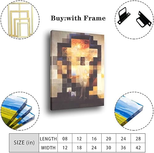 Vista 94 de 40 pinturas famosas de Dali - Salvador Dalí - El Ángelus arquitectónico del mijo - Póster artístico en lienzo y arte de pared, póster moderno