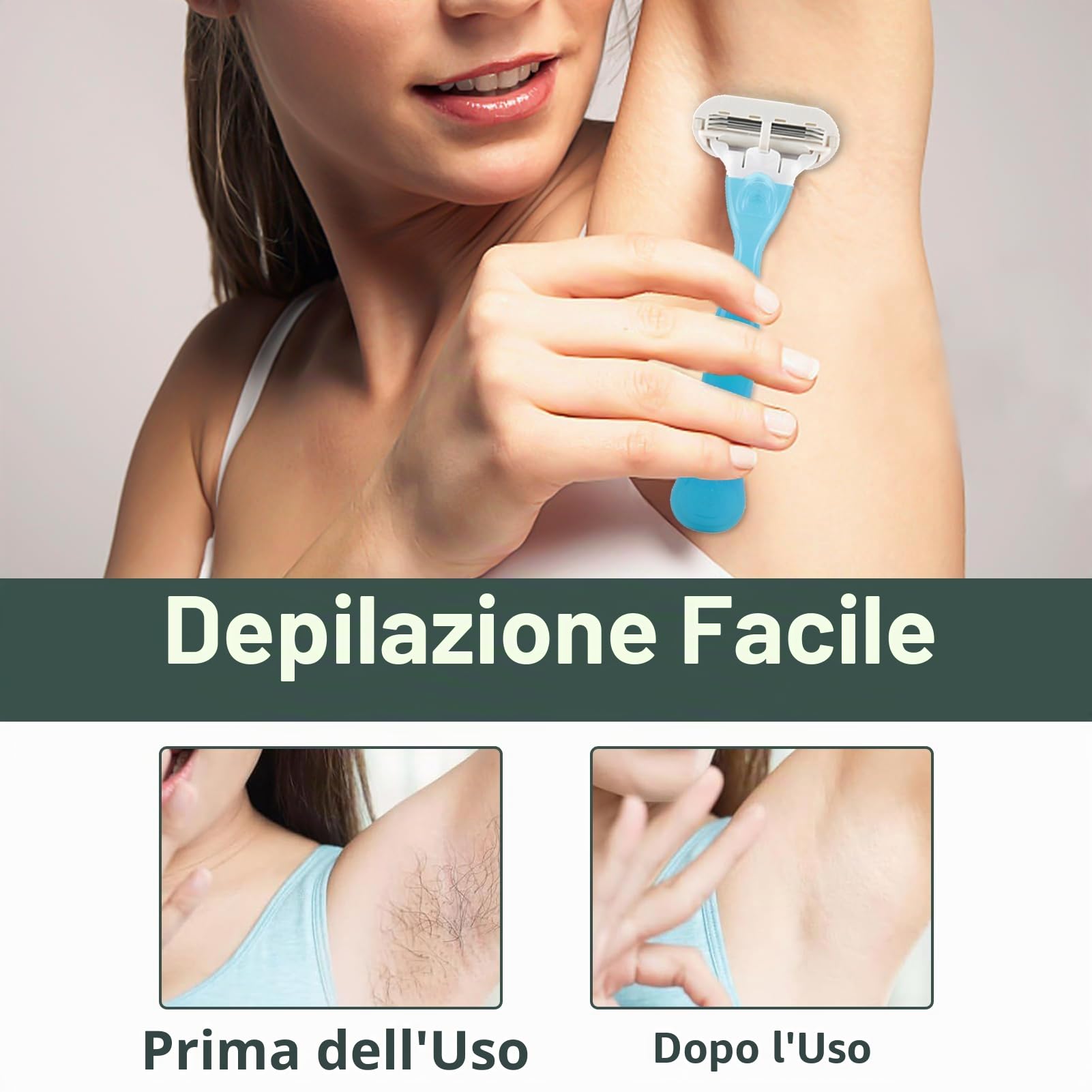 12 Lamette Ricambio Rasoio Donna, Lame Rasoio Venus Universali Testine a 3 Lame con Striscia Idratante, Lame Lavabili e Riutilizzabili, Facili da Sostituire, Ideali per Uso Quotidiano (Blu)