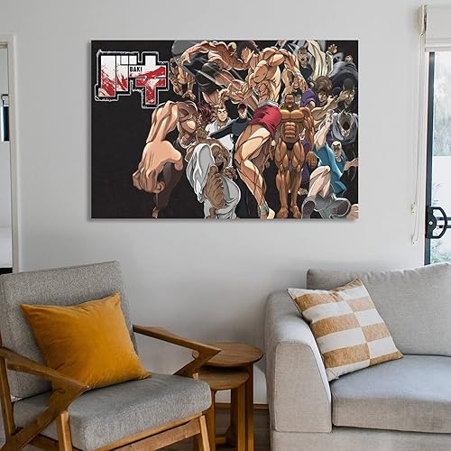 Miniatura 6 de Baki Hanma - Póster de anime para habitación de niños, pósteres geniales para pared, lienzo, decoración de pared, decoración del hogar, decoración