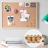 Vista 7 de 240 pines de madera de nogal, estándar, tachuelas de madera decorativas para tableros de corcho, mapas, fotos, calendarios y proyectos