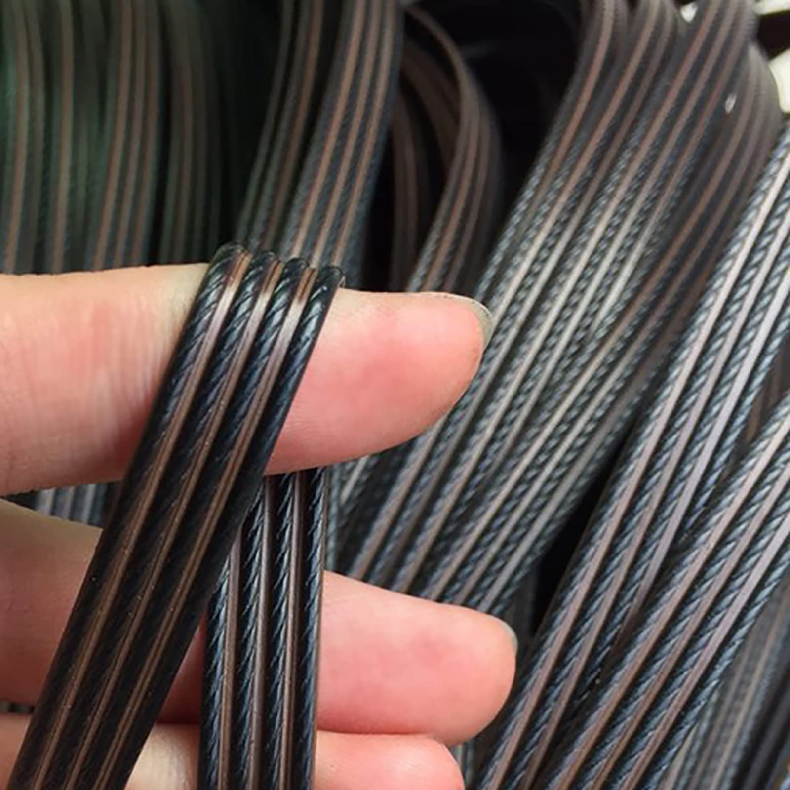 NURUGURE Plastic Rattan Wicker, PE Rattan Wicker Repair Material 2.4mm 500g Weaving Strip for DIY Fruit Basket