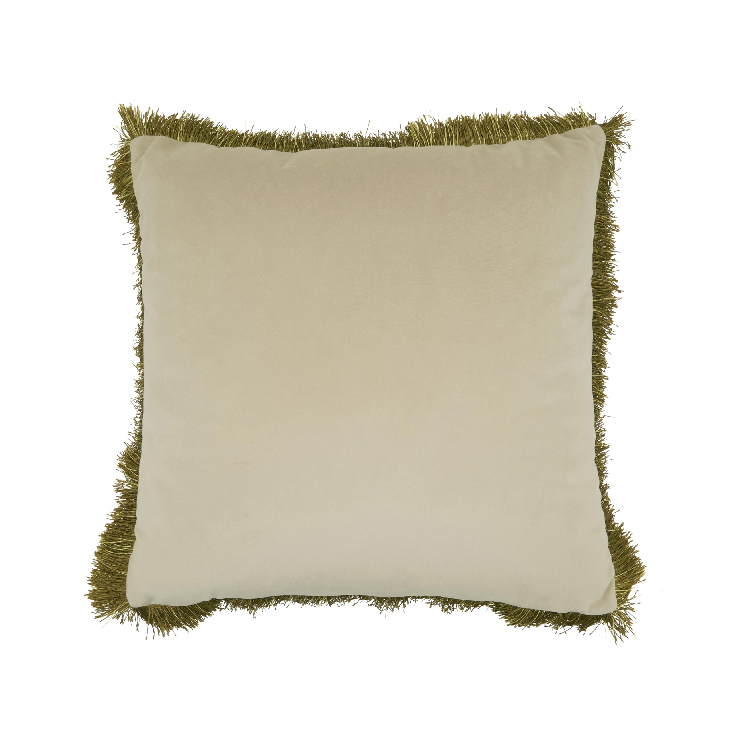 SARO LIFESTYLE Velvet Fringe Down Filled Throw Pillow