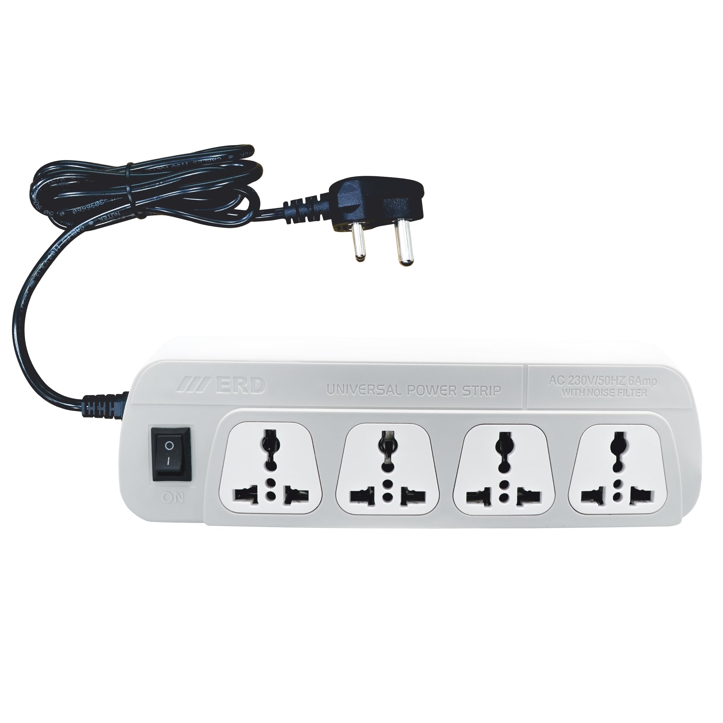 ERD EB-11 6 Amp Power Extension Board with 4 International Socket Extension Cord for Home Appliances | All Type Compatibility & Household | Cord Length 3 Meter-image-25