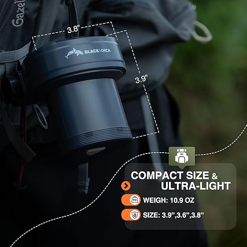 Miniatura 4 de Bomba de aire portátil para inflables, bomba de aire eléctrica de 6 kPa con batería de 4000 mAh recargable por USB, desinflado rápido para colchón