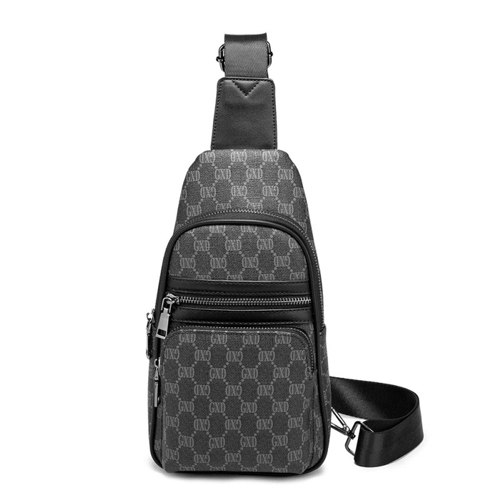 meowko Men Chest Bag Travel Mochila Plaid Crossbody Bags Designer For Everyday Shoulder Multi-Layer Bolsos Men's Sac