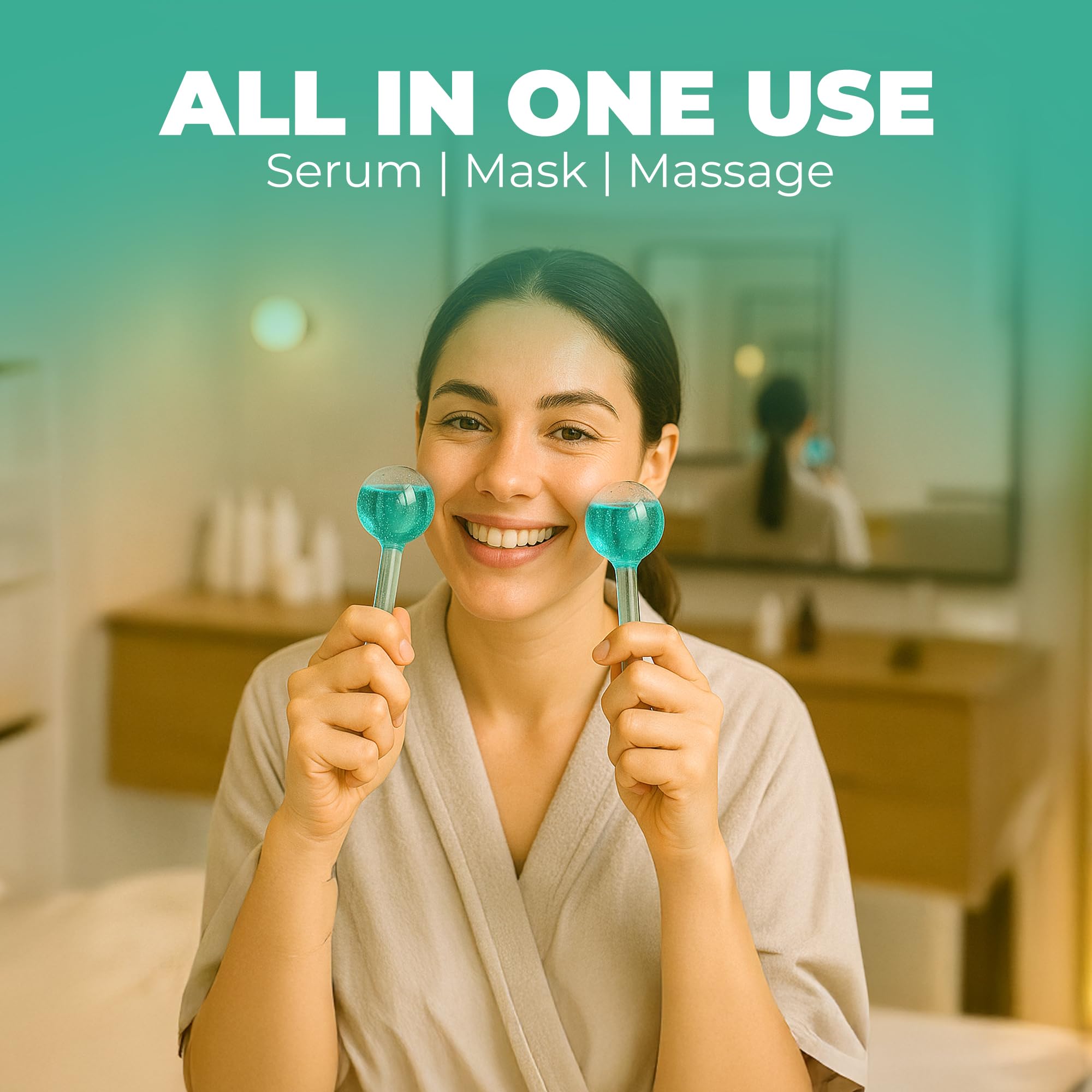 Eiskugeln für das Gesicht, 2 Stück, Verbesserung der täglichen Schönheit mit Eiskugeln für Gesichtsbehandlungen, Hautstraffung und Anti-Aging, perfekte Gesichts-Eiskugeln für Schwellungen und Falten