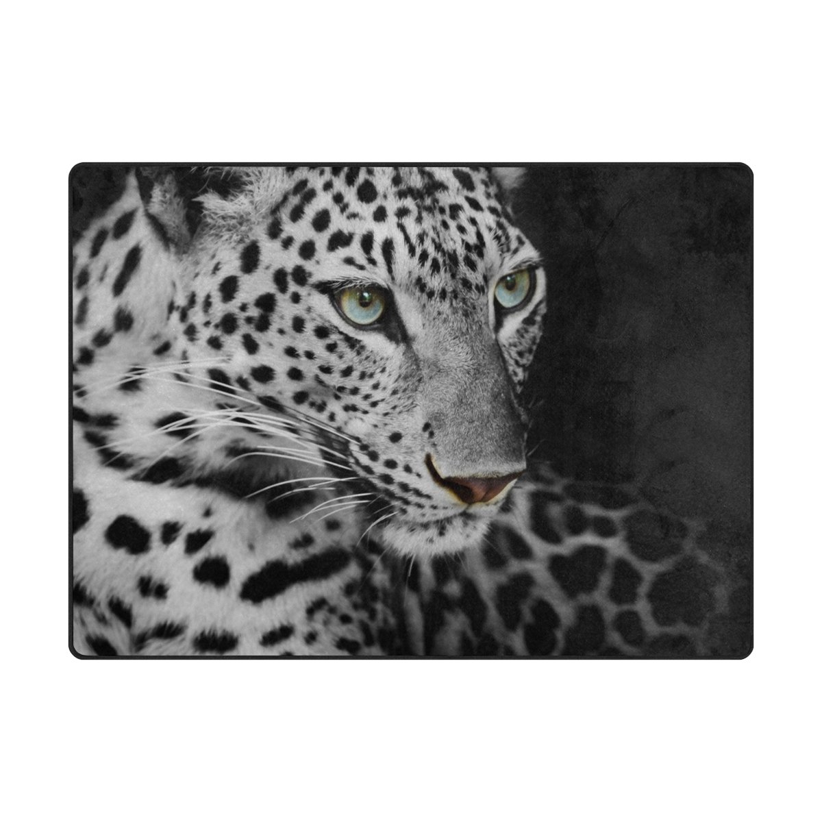 'Alaza Leopard Wild Animal Range – Blanket 4' x 5 '3, Living Room Bedroom Kitchen Decorative