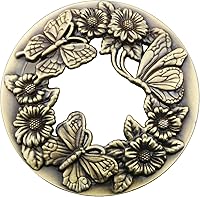 Vista 1 de Cubierta de vela de mariposa de bronce antiguo, cubierta de vela para frascos, fundas de sombra para velas de tarro