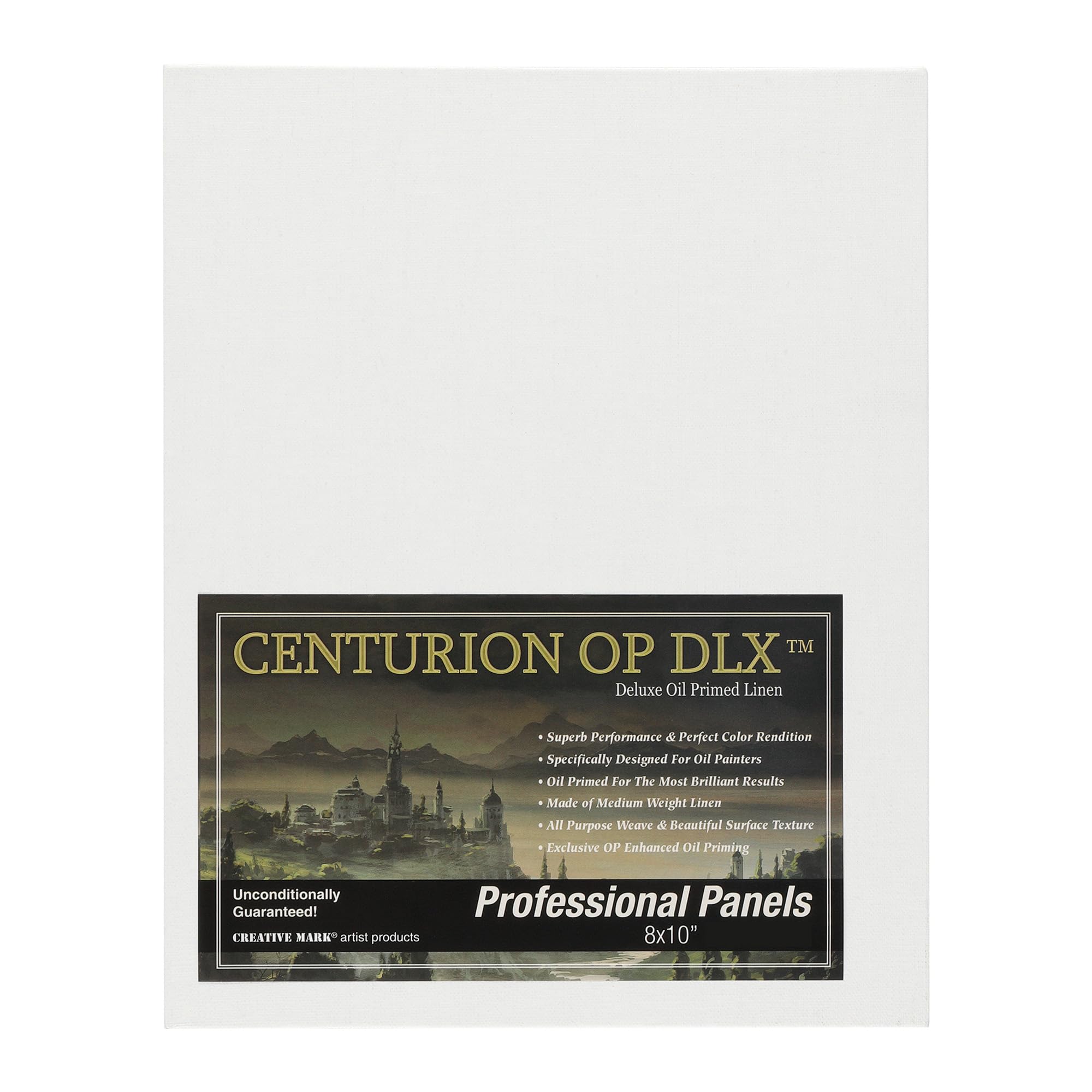 Centurion Deluxe Professional Oil Primed Archival Linen Panels - Enhanced Oil Priming for Superb Performance & Color Retention - [6 Pack - 8x10]