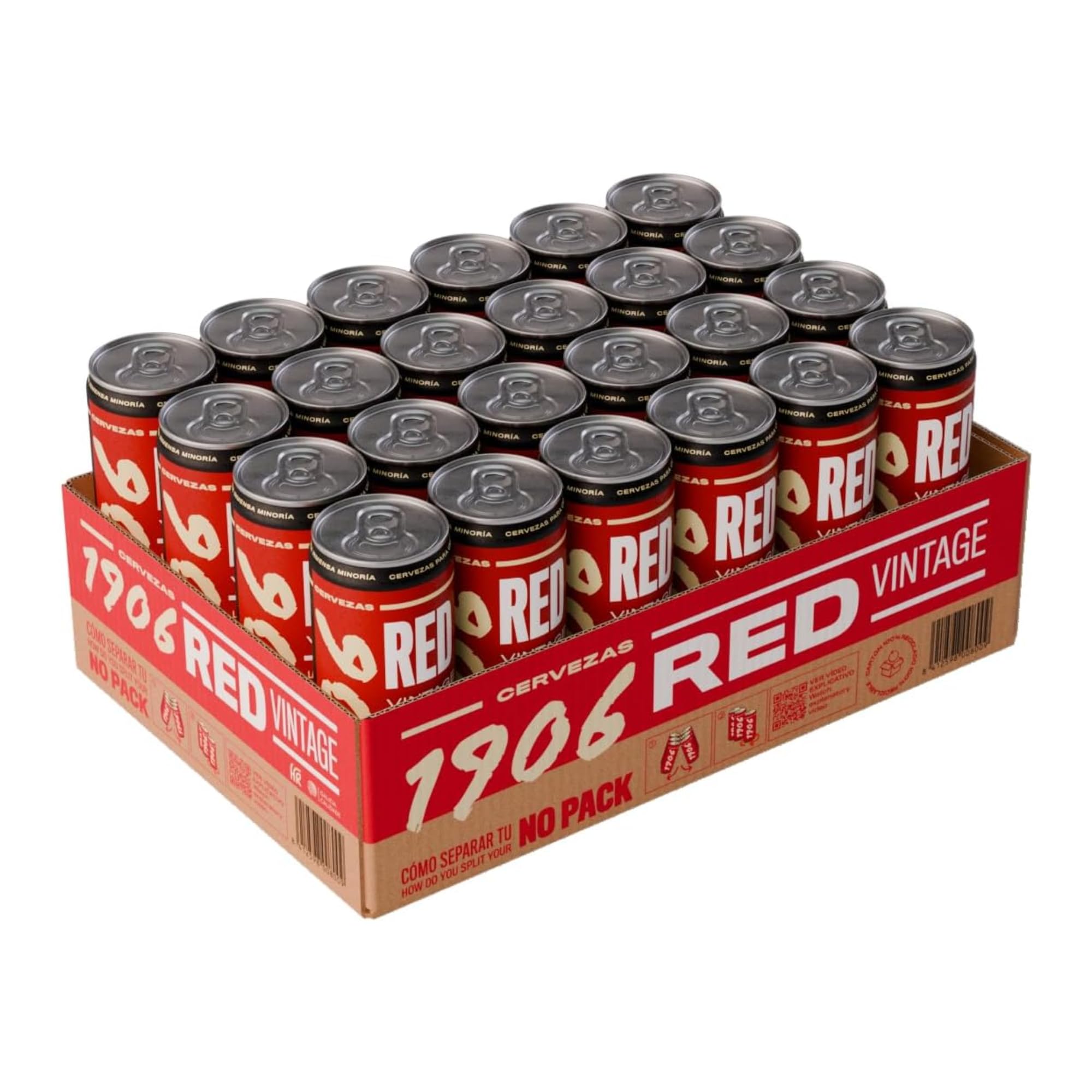 Cerveza Lager Extra 1906 Red Vintage Pack 24 Latas 33 cl 8% Alcohol