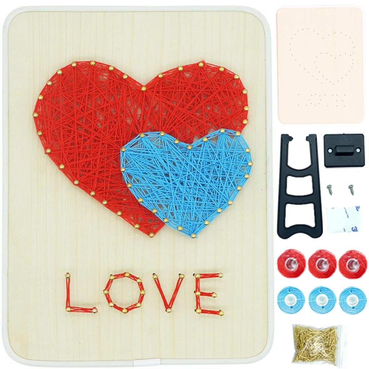 BAZIMA DIY String Art Kit for Beginner, DIY Cordate Craft Kit,Unique Gift,Craft Kit for Holidays