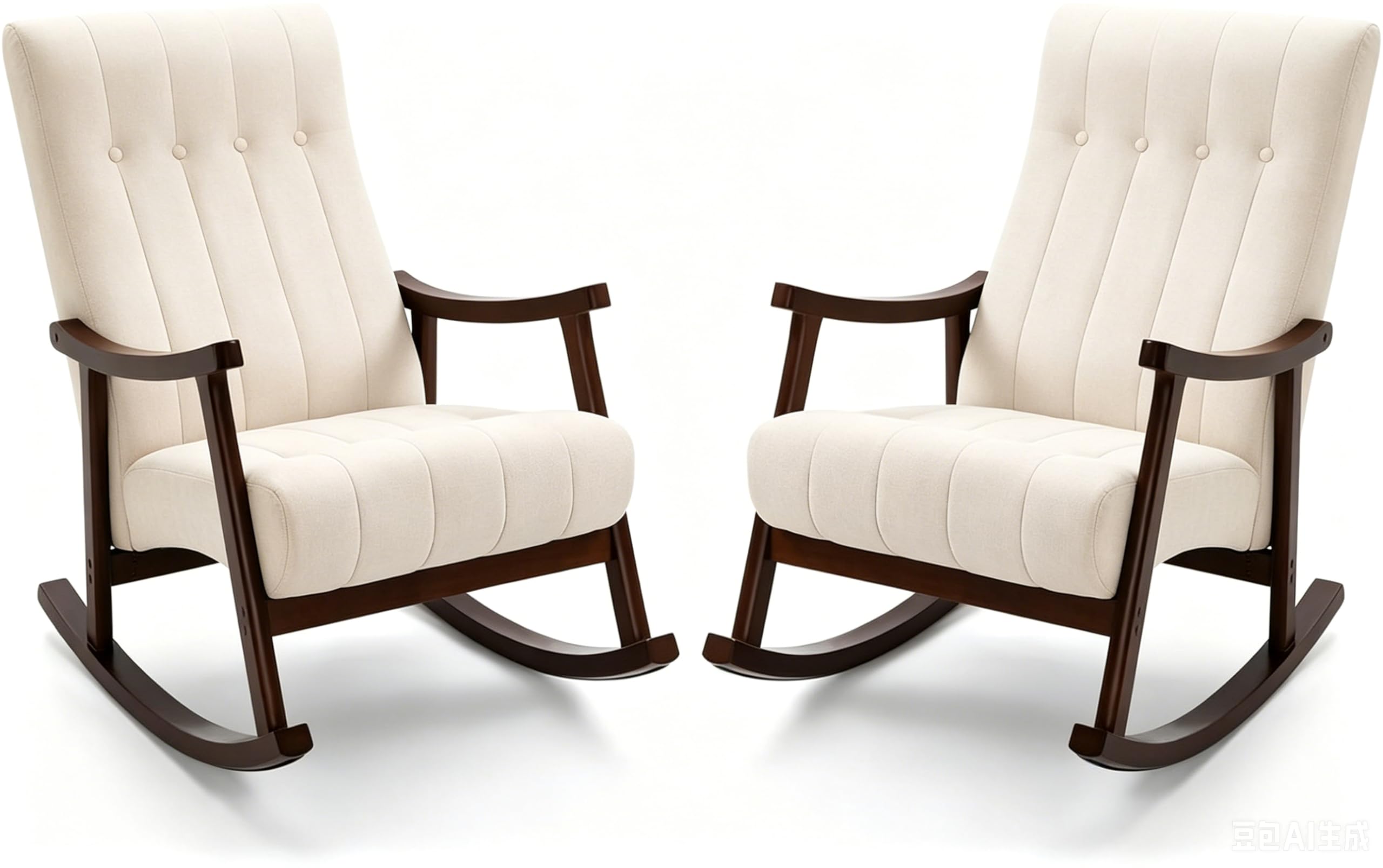 AVAWING 2PCS Upholstered Rocking Chair