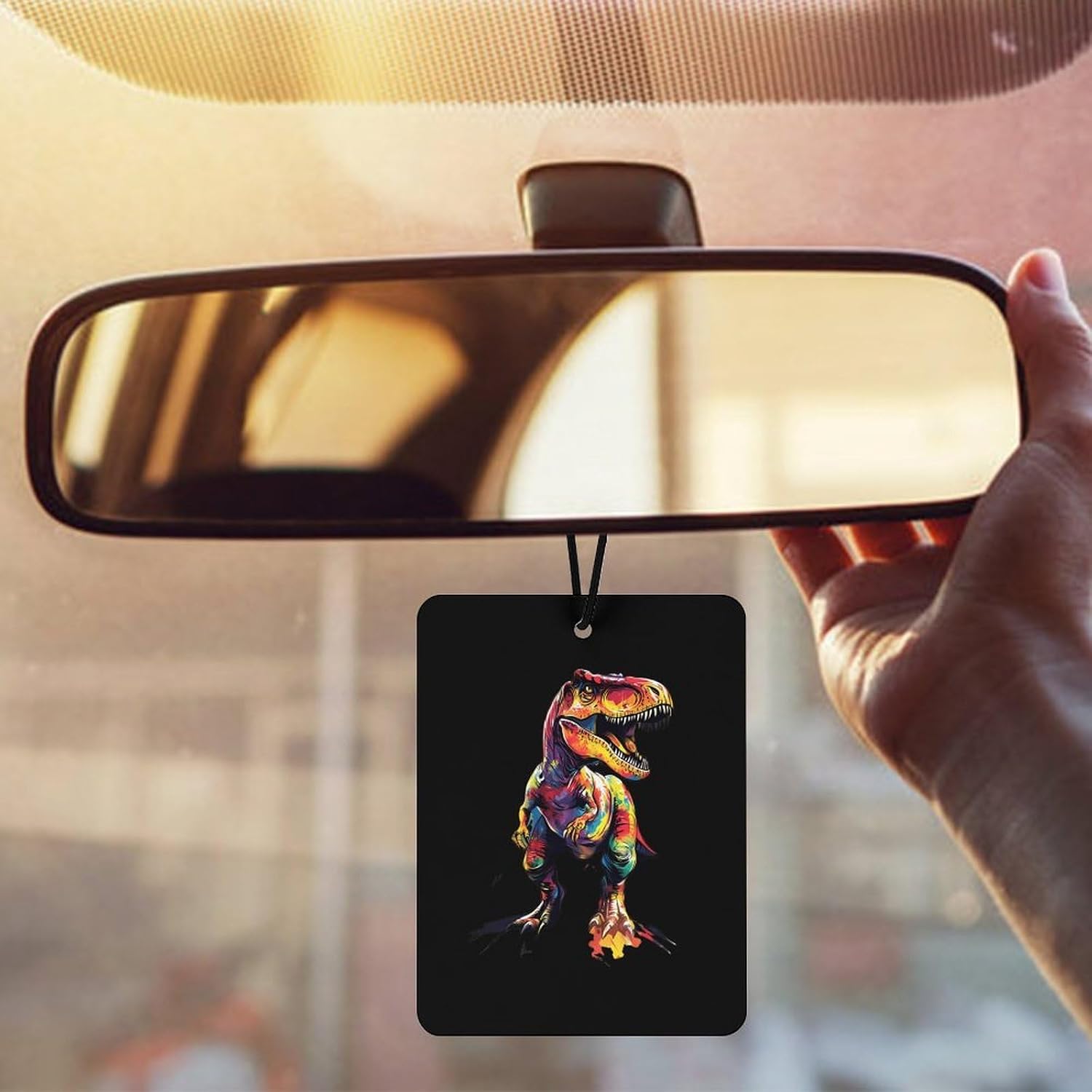 Colorful Dinosaurs Car Air Freshener Hanging Car Scent Cards Decor Interior Accessories