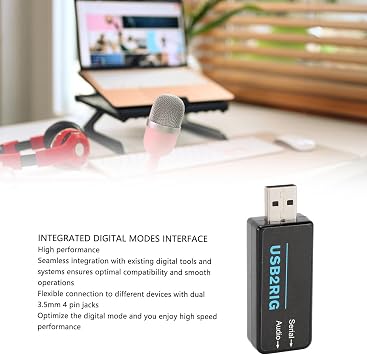 Digital Modes Interface USB Audio/CAT Control for FT8 FT4 JS8Call Link - Plug & Play Multi-OS (for Win/for/for Linux/for Android/for iOS) with Elecraft/Cable Support