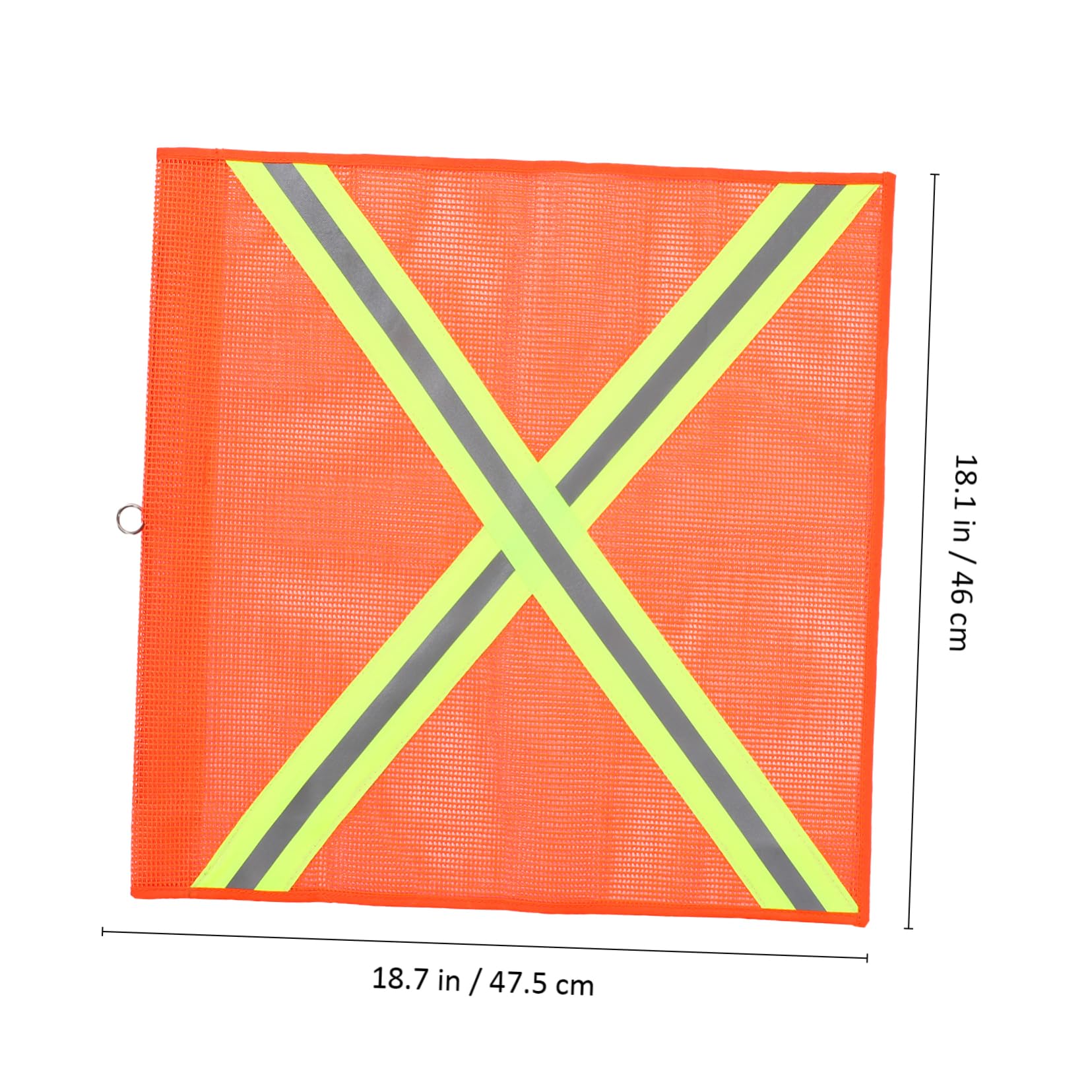 Unomor 4 Pcs High Visibility Reflective Safety Flags Emergency Flags for Trucks Trailers and Vehicles Material for Outdoor Use for Road Work and
