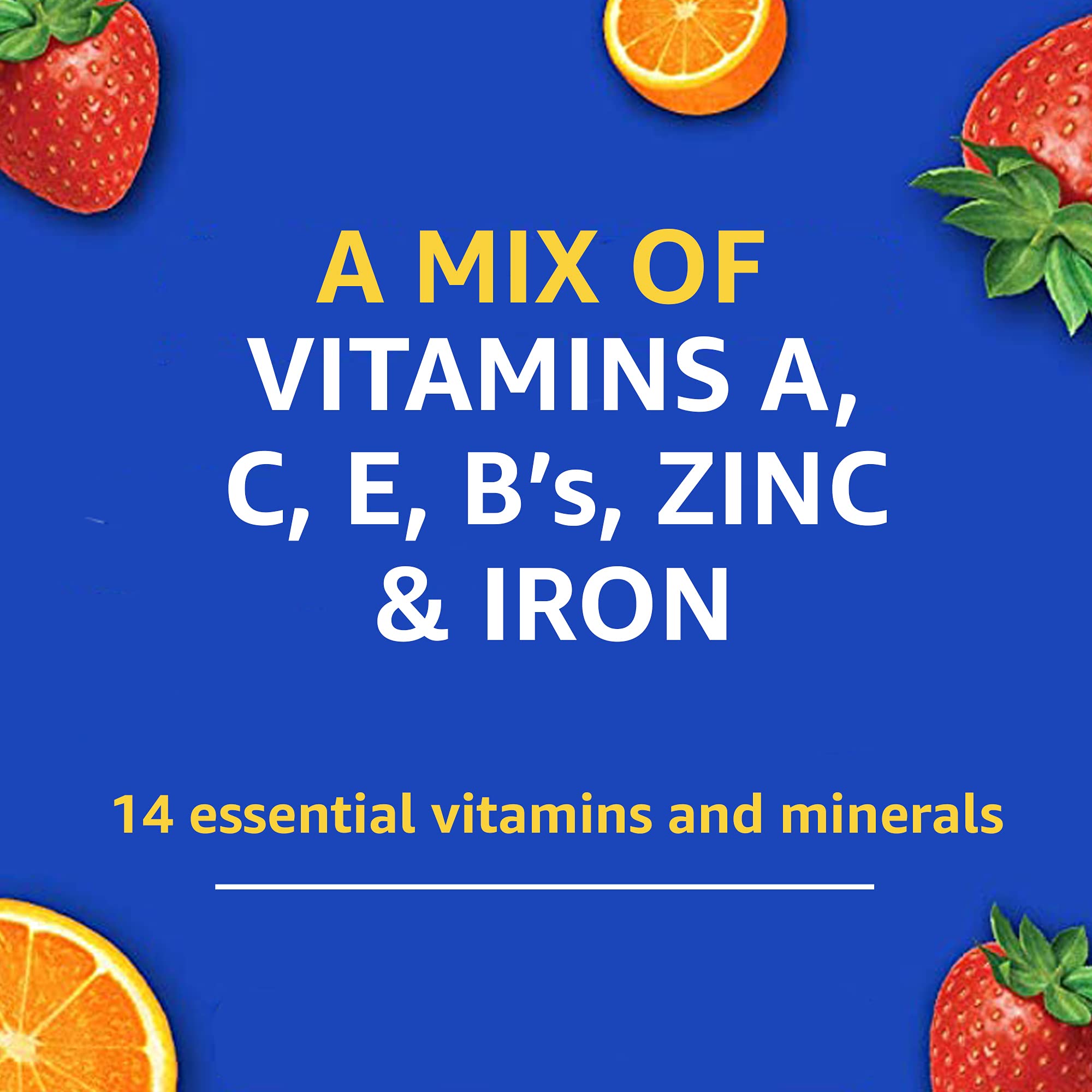 Chewable Multivitamin for Kids and Toddlers with Iron, Vitamin C