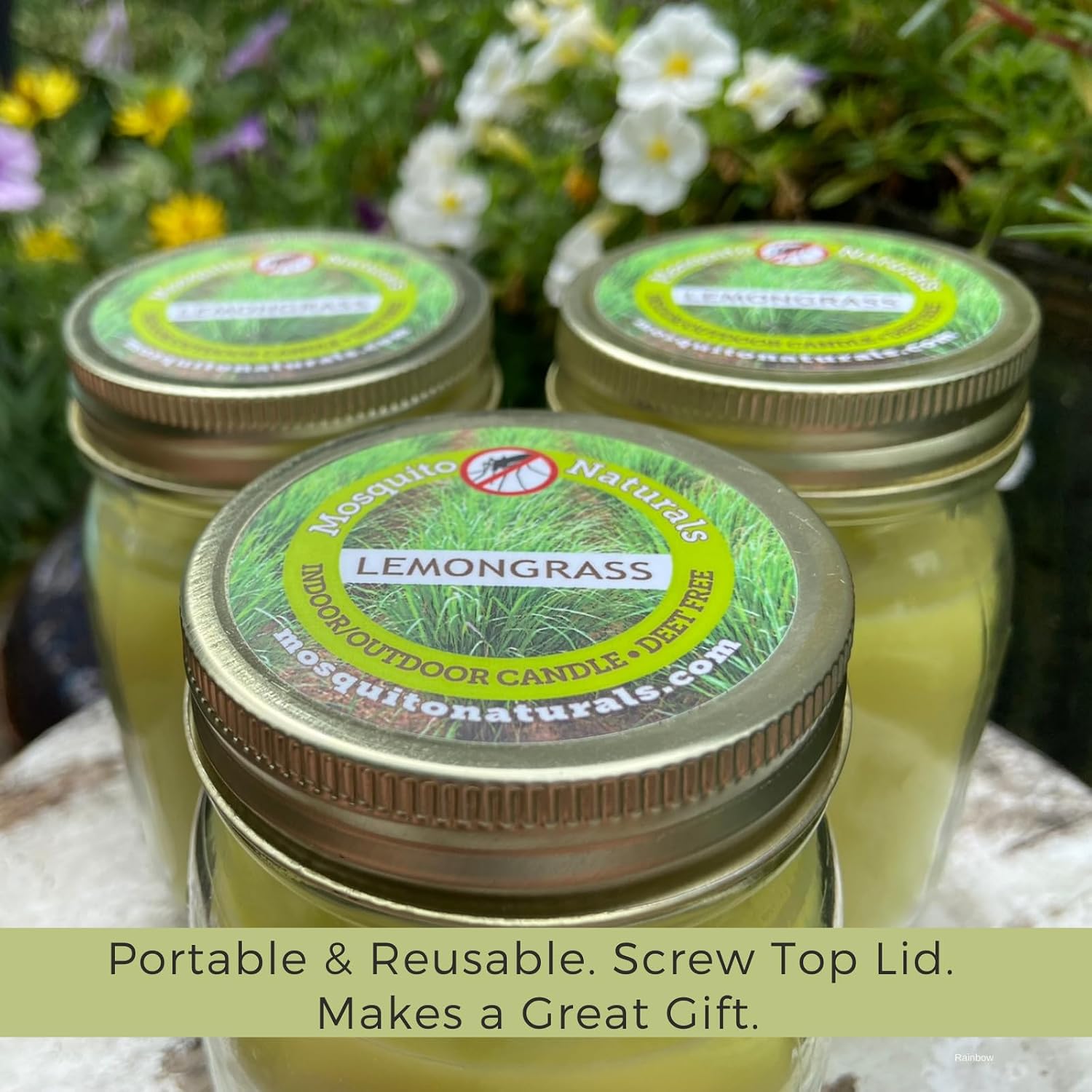 Lemongrass Mosquito Repellent Candles Essential Oils 3 PK