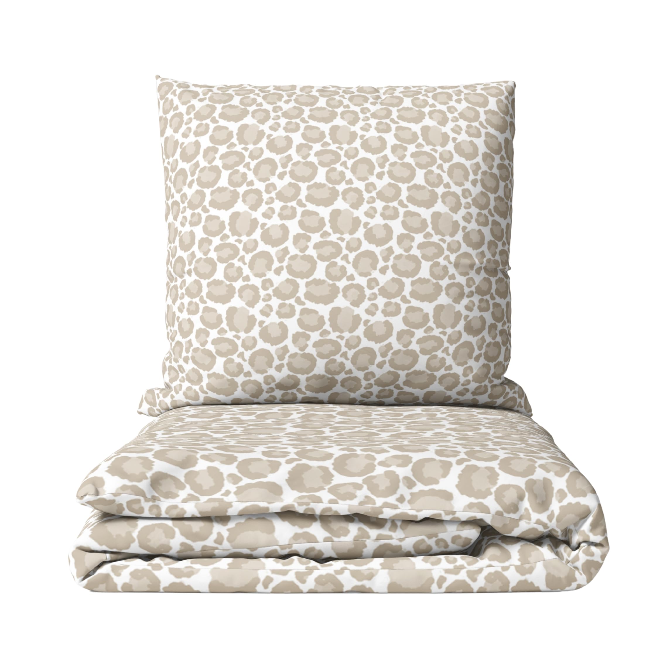 MTOnlinehandel Leoprint - Juego de cama (135 x 200 cm, algodón), diseño de leopardo