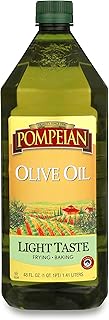 Pompeian Light Taste Olive Oil, Subtle Flavor, Perfect for Frying & Baking, Naturally Gluten Free, Non-Allergenic, Non-GM...