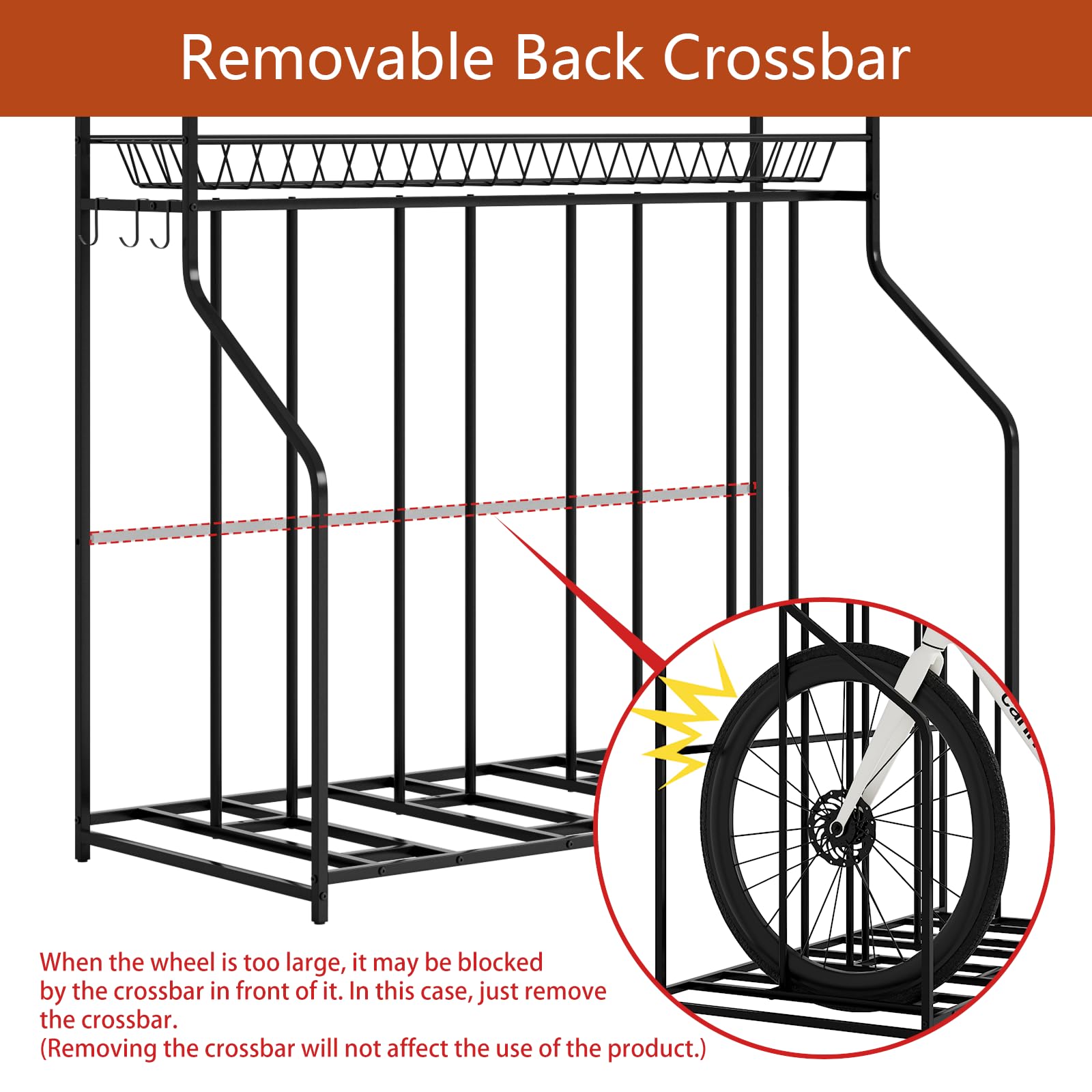4 Bike Stand, Bike Rack Garage with 3-Tier Storage Rack, Bicycle Stand for Garage Organizer, Indoor Sporting Gear Storage Station for Mountain/Road/Hybrid & Fat Tire Bike, Patent Pending