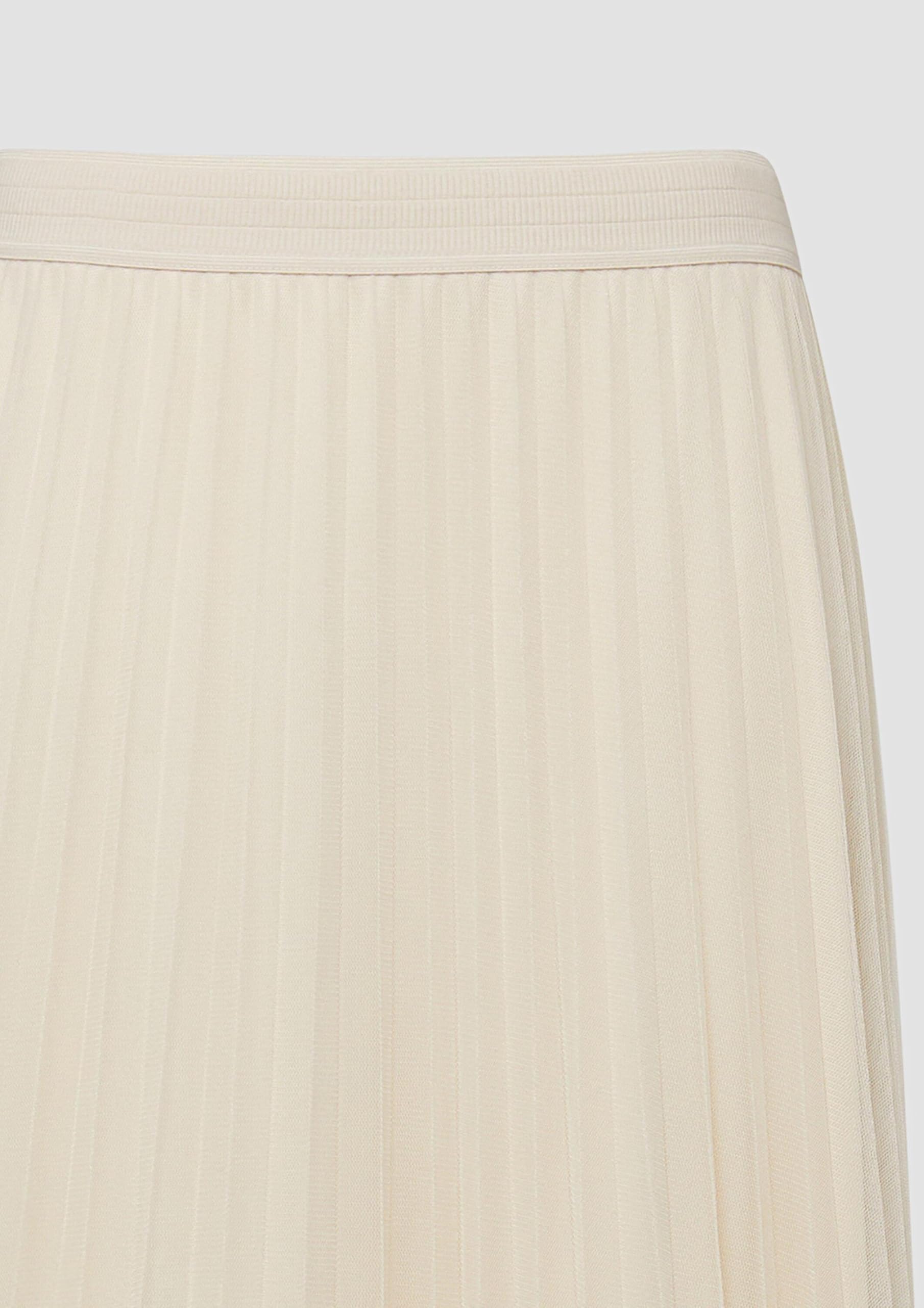 s.Oliver Plissierter Midi-Meshrock mit Jerseyfutter
