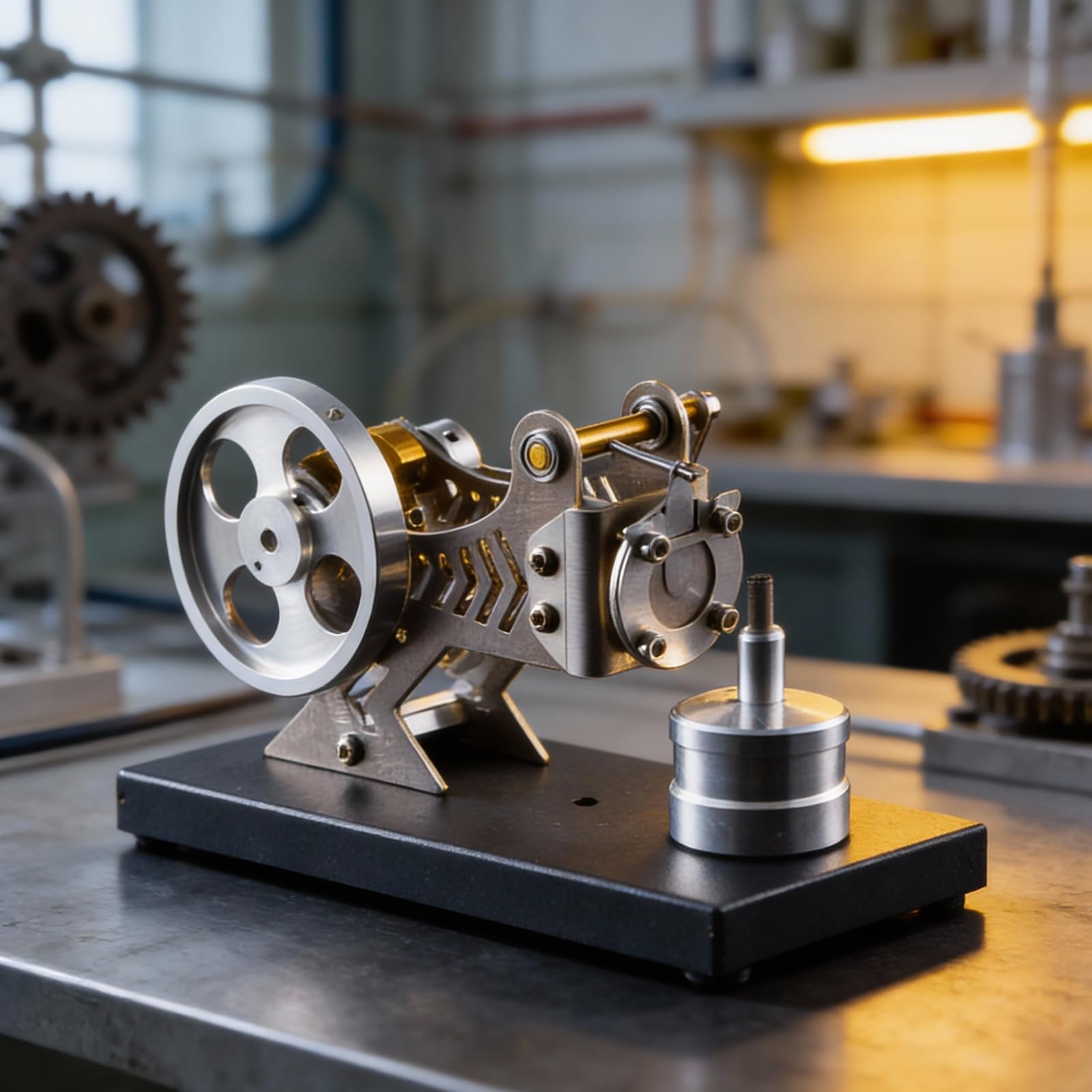 Modello motore a vuoto Stirling, strumento didattico per la fisica, strumento didattico per la conversione ' energia meccanica termica