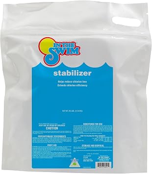 In The Swim Pool Stabilizer 100% Cyanuric Acid for Chlorine Protection and Efficiency - 10 Pound