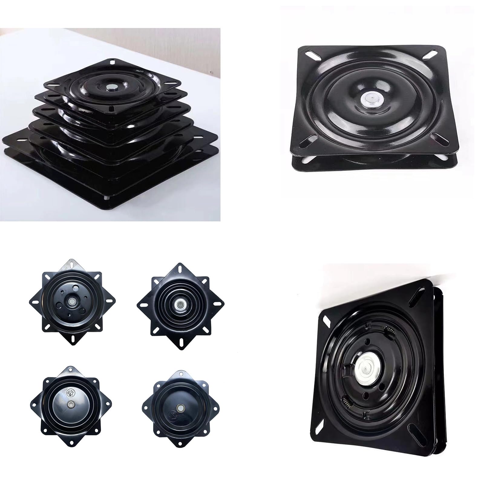 Piastra Girevole 360° In Acciaio A3 – Base Rotonda Da 25 Cm Per Sedie Da Ufficio, Sgabelli, Espositori – Doppio Cuscinetto