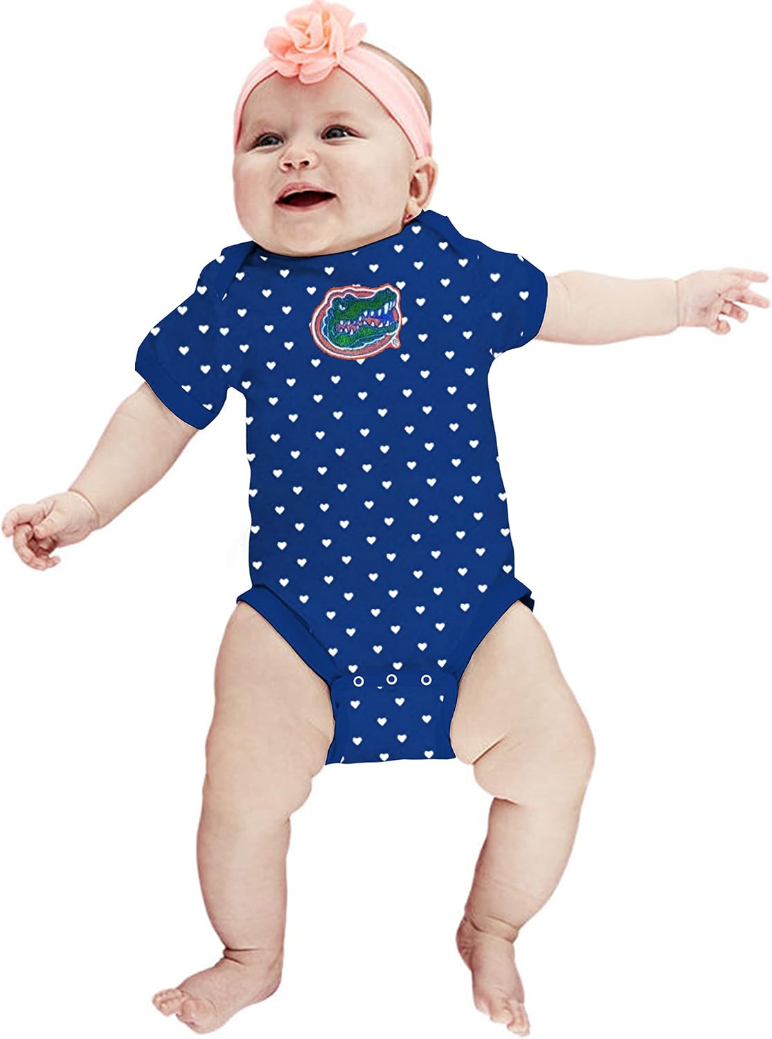 Two Feet Ahead Hearts Baby Girl Bodysuit – Officially Licensed Infant Outfit