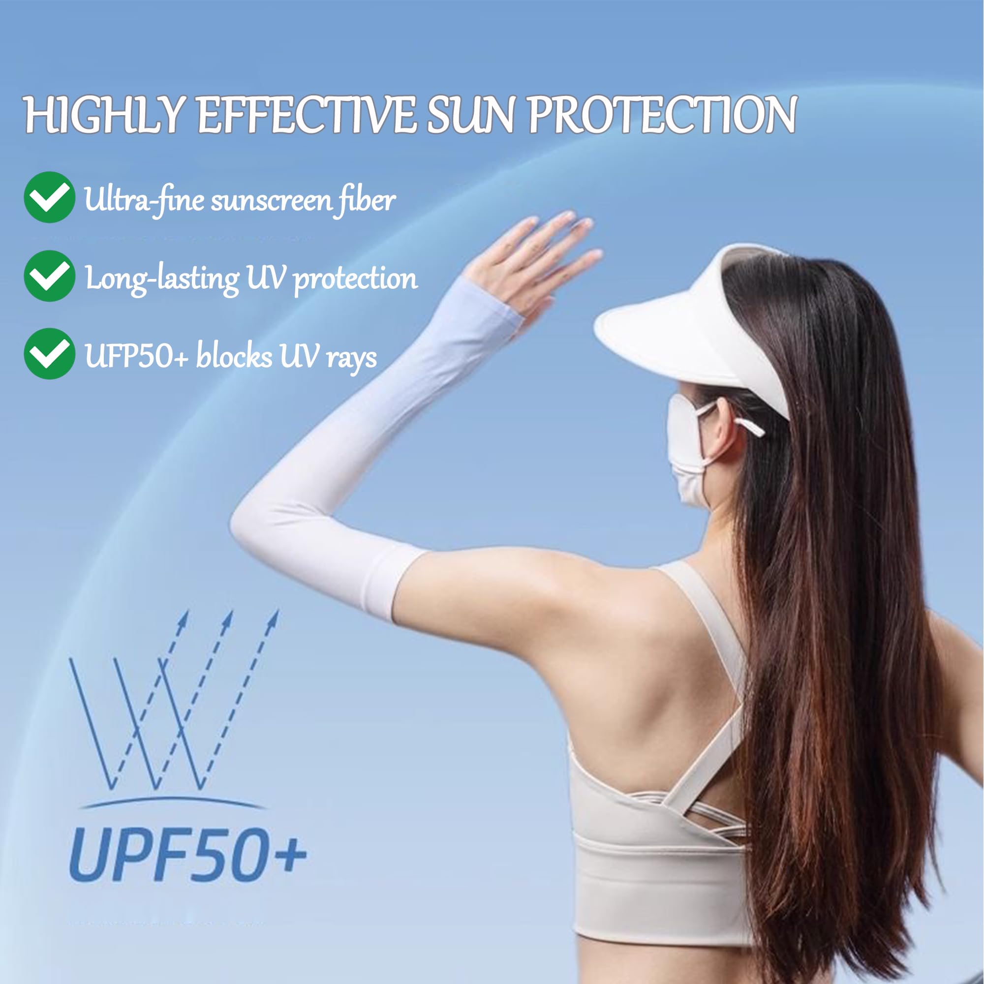 Manchette Uv Solaire Manchons Anti-UV Lichengtai - 4 Paires Protection Solaire Bras - Respirant Trous Doigts Intégrés Manchette Uv Solaire Manchons Anti-UV Lichengtai - 4 Paires Protection Solaire Bras - Respirant Trous Doigts Intégrés