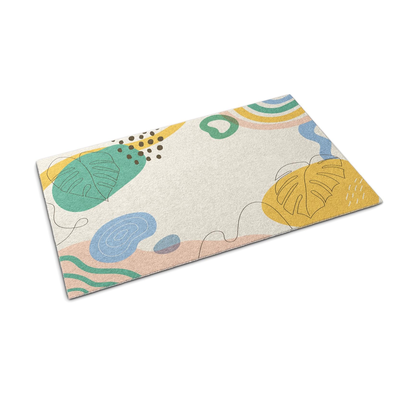 Paillasson 60x40cm Tulup tapis de nettoyage décoratif motif géométrique