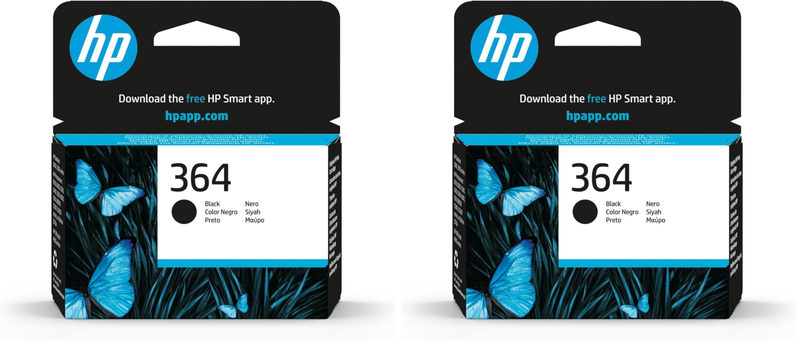 HP 364 (CB316EE) Original Druckerpatrone Schwarz DeskJet 3070A, 35xx, OfficeJet 4620, 4622, Photosmart (Packung mit 2)