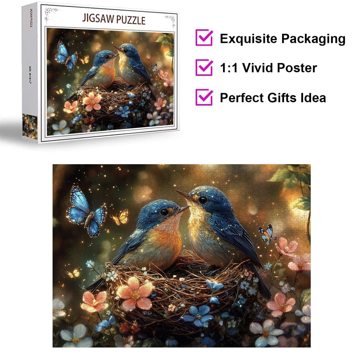 Puzzle 5000 Teile für Erwachsene, 3D Puzzle Vogel Holzpuzzles, n-620 | Puzzlematte Pflanze, Heimunterhaltung, Entspannung Meditationspuzzle, Impossible Klassische Jigsaw Puzzles, Home Decoration