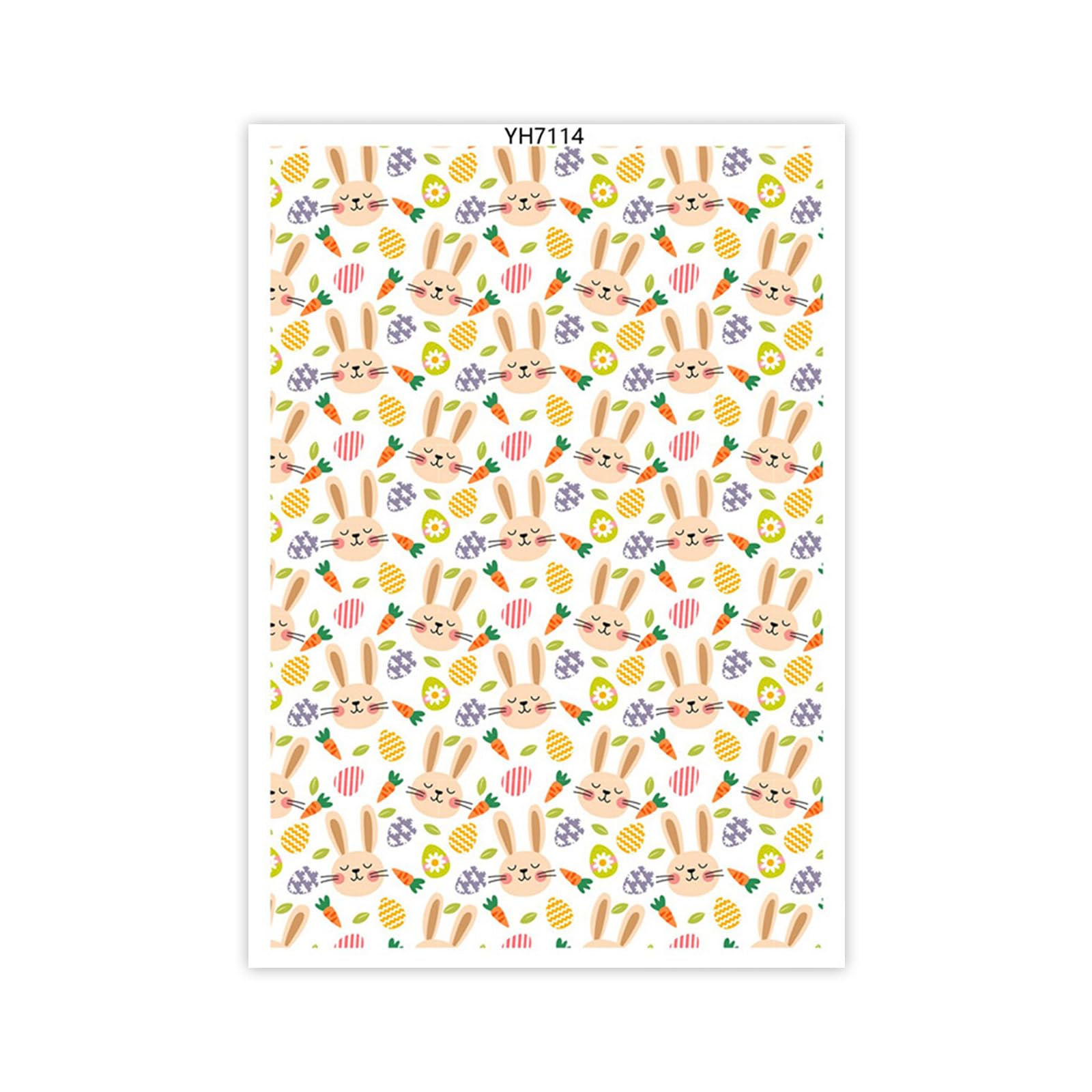 Tsophreniq Easters Colored Eggs Transfer Paper Water Soluble Clay Decal for Earrings Jewelry Making