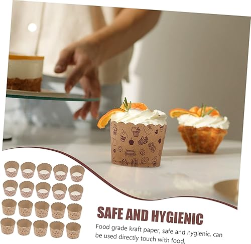 Miniatura 8 de STOBAZA 100 Uds. Tazas de pastel para hacer tartas, taza de papel para magdalenas, moldes para magdalenas, moldes para magdalenas, mini tazas de