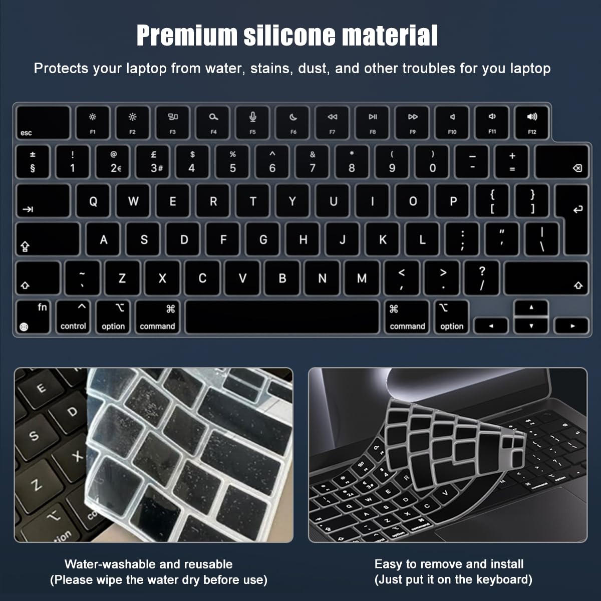 Protezione Cover per Tastiera per MacBook Pro 14/16 pollici (M5-M1) Air 13,6/15 pollici (M5-M2) & Neo 13 pollici (A18) A3404 A3426 A3449 A3429 A3434 Pellicola Protettivo Copertura Accessorio