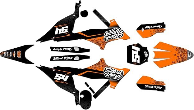 Graphics Kit for Stark Future - Varg MX, EX and SM Models All Years Fatality Series Orange 16 Mil - On/Off The Road - Dirt Pit Bike Sticker, Dirtbike Decal Motocross no-Plastics