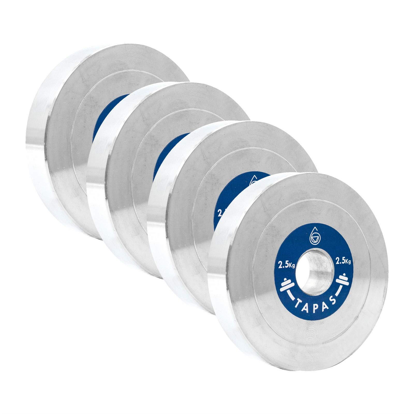 Tapas Chrome Plated Steel Weight Plates (2.5 KG, 4 Plates)