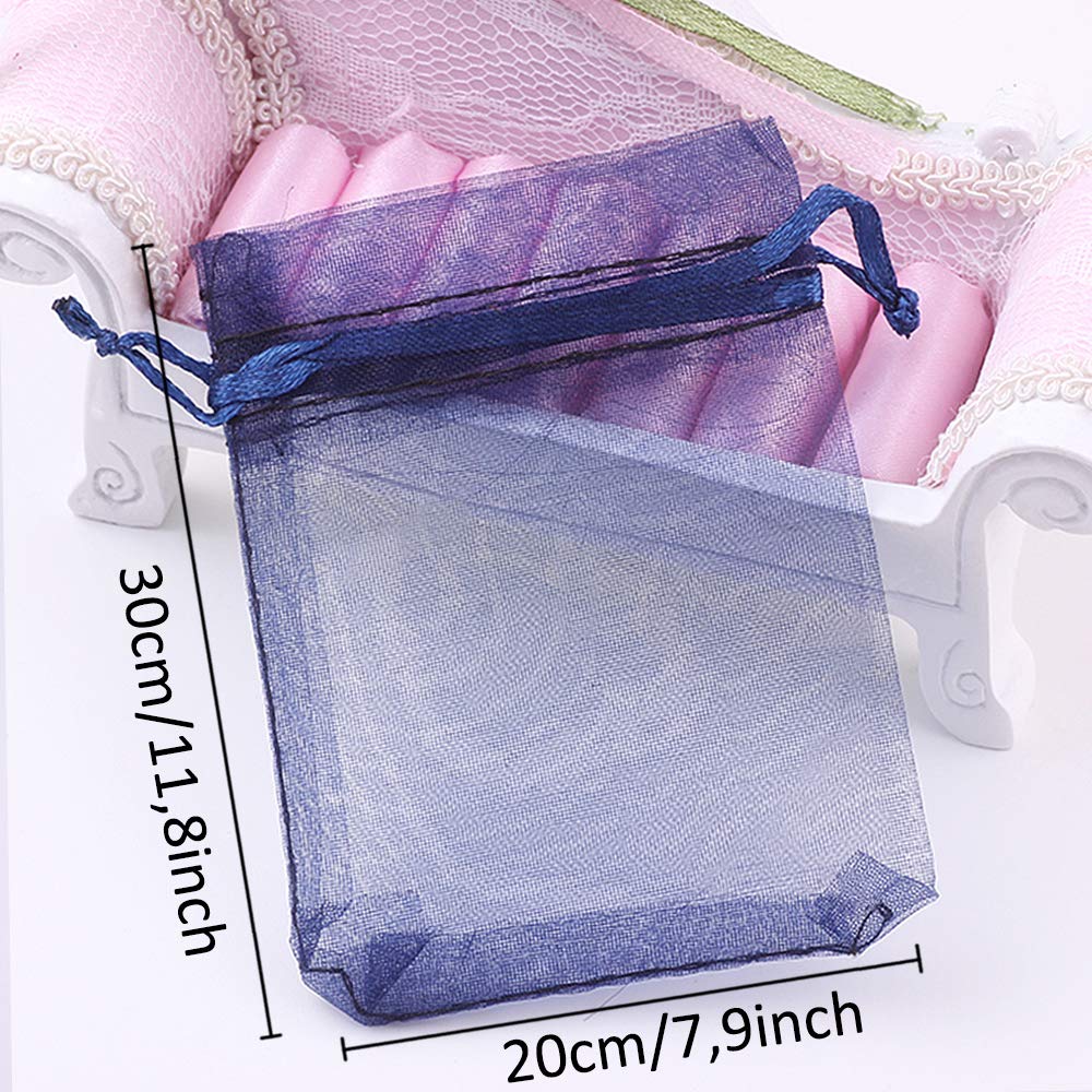 BORISCA 32 PCS Sacchetti Bomboniere Blu Sacchetti Portaconfetti, 10*8cm Sacchettini Bomboniere Matrimonio Battesimo, con Nastro, Luta Sacchetti Confetti Nascita per Regalo Matrimonio Comunione Festa BORISCA 32 PCS Sacchetti Bomboniere Blu Sacchetti Portaconfetti, 10*8cm Sacchettini Bomboniere Matrimonio Battesimo, con Nastro, Luta Sacchetti Confetti Nascita per Regalo Matrimonio Comunione Festa